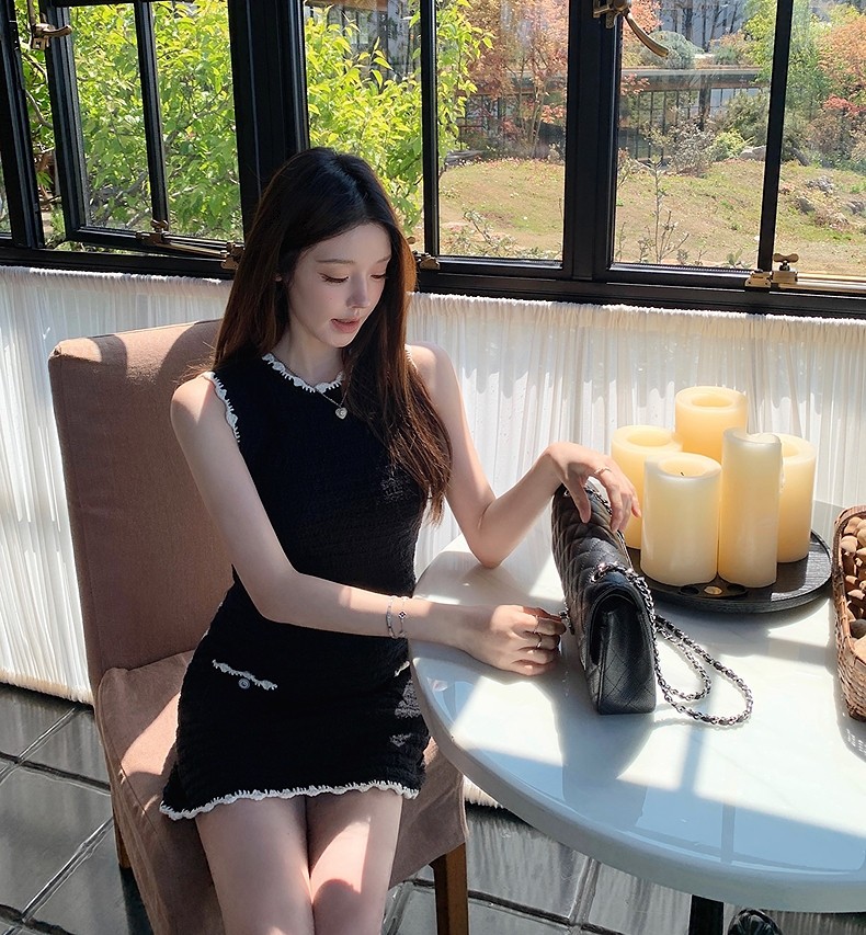 LILYLIKES 여성 트위드 원피스 민소매 하객룩원피스 - 상품 이미지