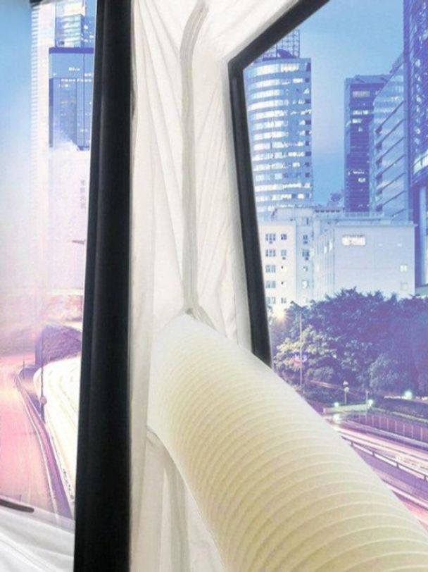 듀얼덕트 이동식에어컨 개조키트 배기관 막이 - 상품 이미지