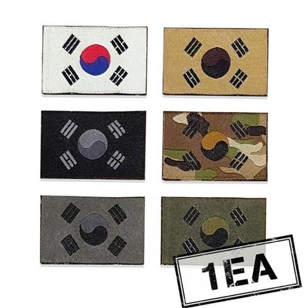 멀티캠 태극기 패치 전투복 태극기 와펜 군용 국기 - 상품 이미지