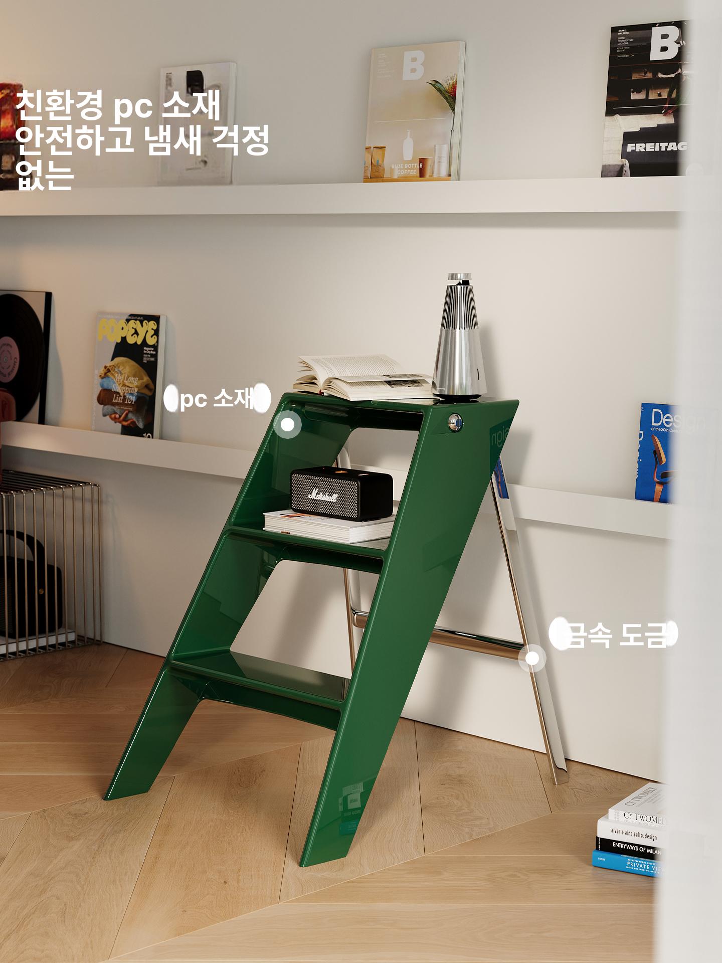 스텐 사다리 폴딩 간이계단 작업용 스테인레스 안전 가정용 다기능 - 상세 이미지 3