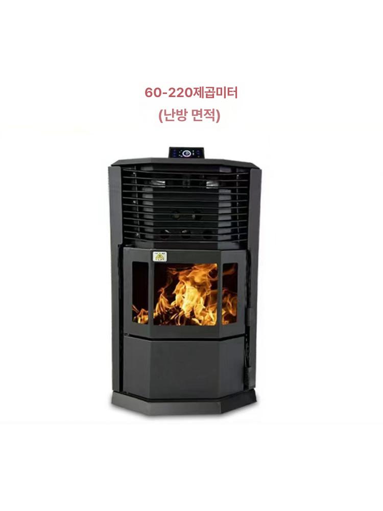유럽풍 펠릿난로 거실 스테인레스 펠렛난로 불멍 자동 난방 무연기 무연통 연료 - 상품 이미지