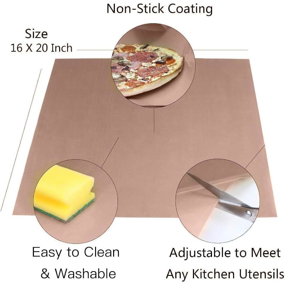 3팩 PTFE 테프론 시트, 열 프레스 이송 시트 논스틱 16 x 20 전사 용지 재사용 가능한 내열 공예 매트 1 3Pack 16 x20 Black - 상세 이미지 2
