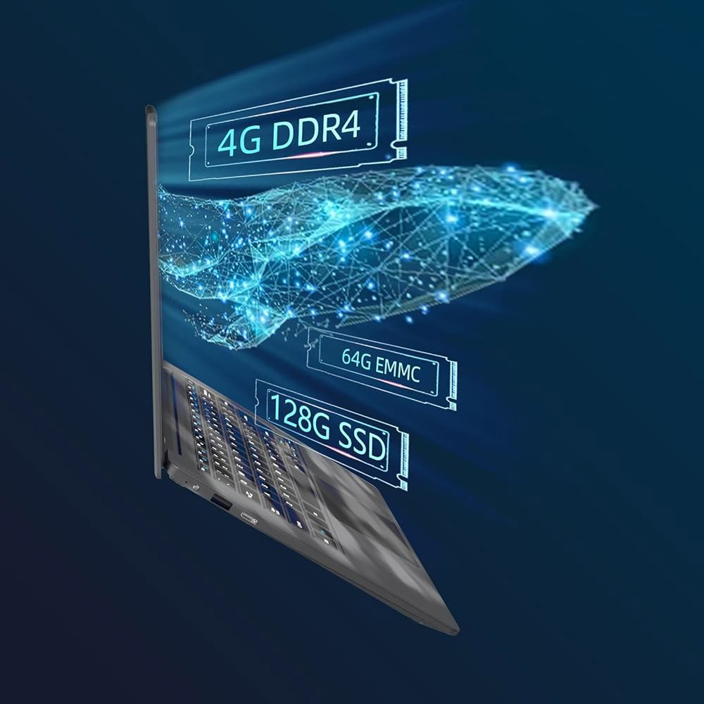 Morostron 노트북 16인치 16GB DDR 512GB HDMI 밴드 미니 배터리 가능, Wi-Fi CPU로 휴대용 듀얼 코어 쿼드 USB3.0 최대 노트북, 웹캠 2.64G - 상세 이미지 3