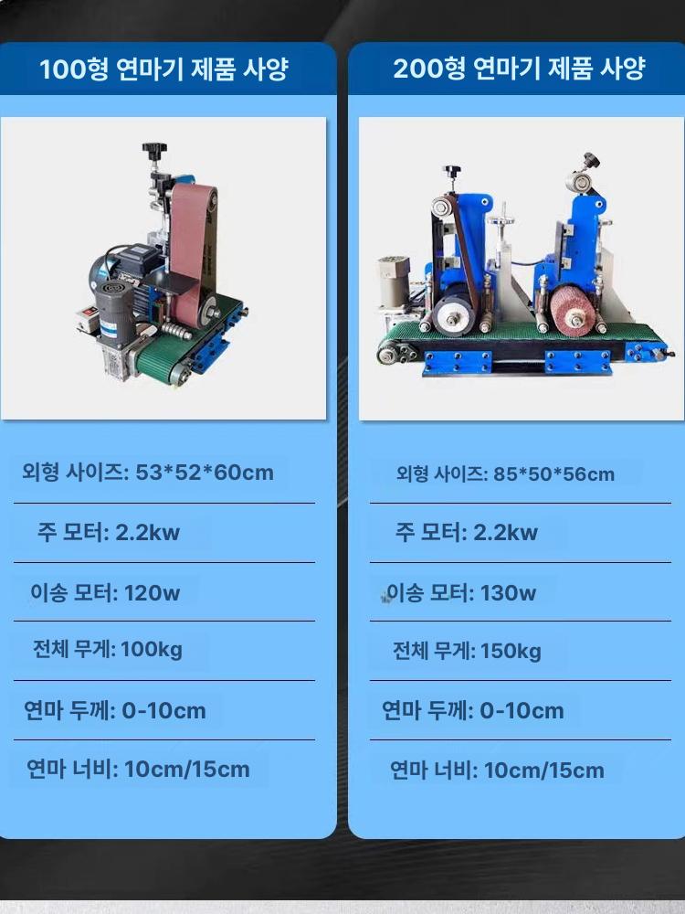 소형 연마기 산업용 사포 기계 에어벨트샌더 탁상용 광택기 목재 연삭 샌드 - 상세 이미지 4