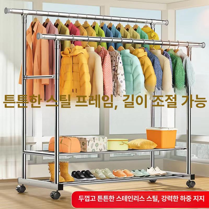 옷가게 4종 이동식 매장용 멀티수납 옷걸이 스탠드 - 상세 이미지 2