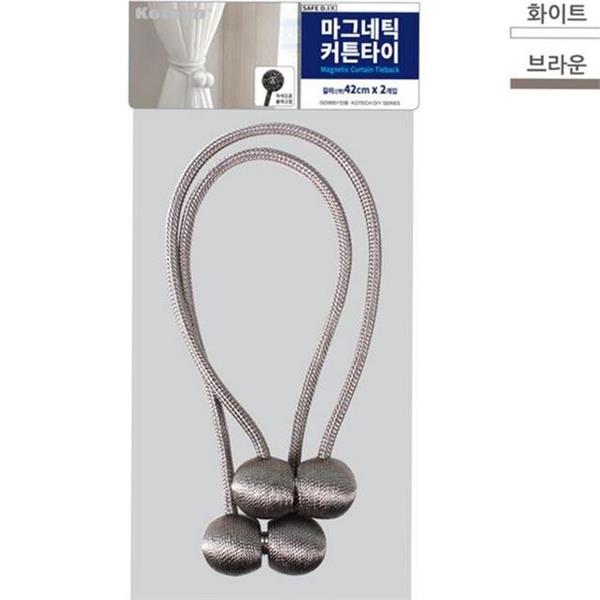 마그네틱 자석 커튼 타이 스트랩 커튼 고정 끈 생활용 2개 - 상품 이미지
