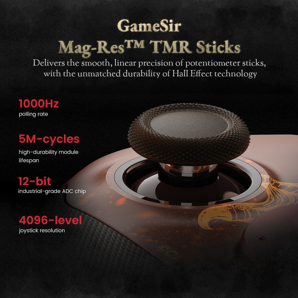 시리즈 X|S용 GameSir G7 Pro 유선 Xbox 컨트롤러, 무선 PC 게임패드, TMR 조이스틱, 홀 효과 트리거, 1000Hz 폴링 속도(PC), Dragon u2019 - 상세 이미지 3