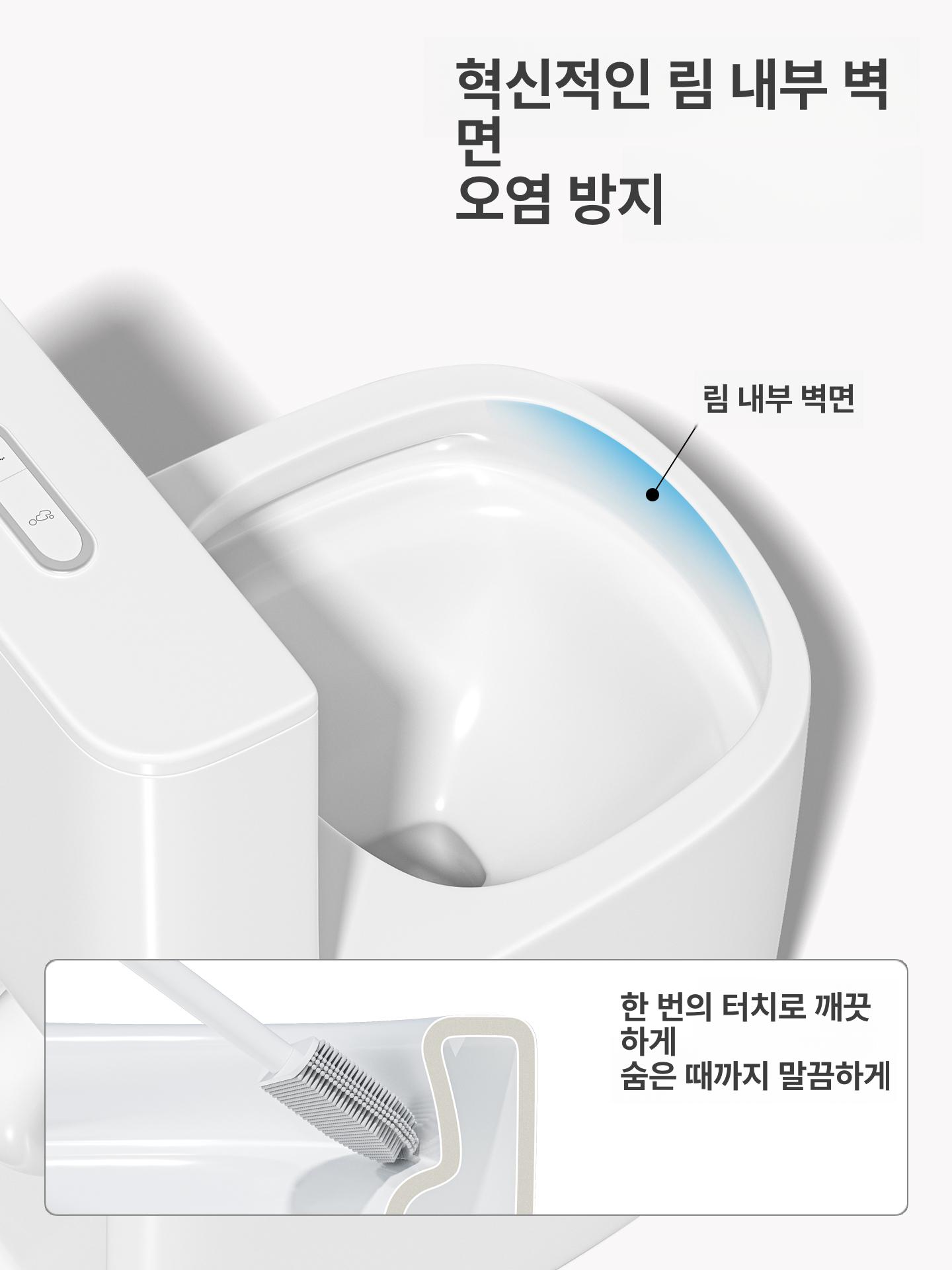 소형 좌변기 305mm 레트로 욕실 가정용 인테리어 하얀색 커버 빈티지 브러시 탱크 - 상세 이미지 4