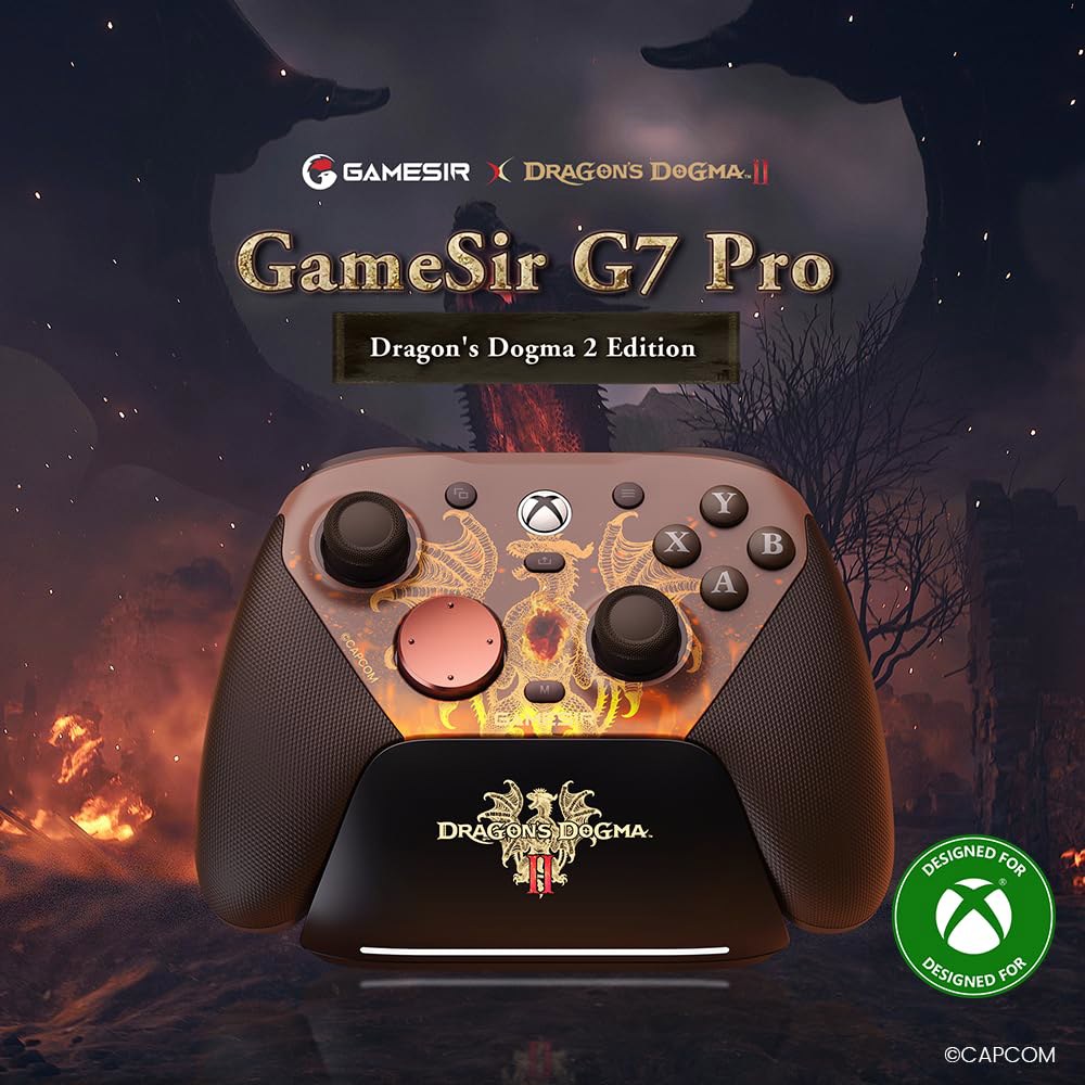 시리즈 X|S용 GameSir G7 Pro 유선 Xbox 컨트롤러, 무선 PC 게임패드, TMR 조이스틱, 홀 효과 트리거, 1000Hz 폴링 속도(PC), Dragon u2019 - 상세 이미지 2