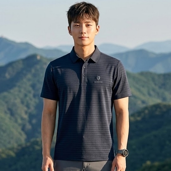 블랙야크 아웃도어 남성 여름 냉감 아이스 카라 등산 반팔 티셔츠 - 상품 이미지