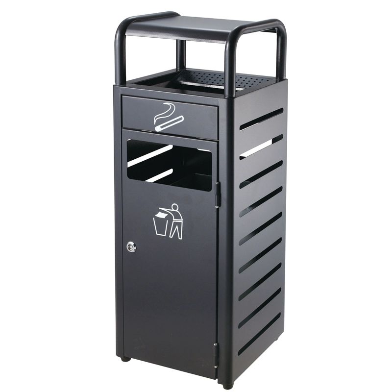 쓰레기통 흡연장 야외재떨이 재털이 흡연구역 실외 스테인레스 업소용 원형 사무실 - 상세 이미지 3