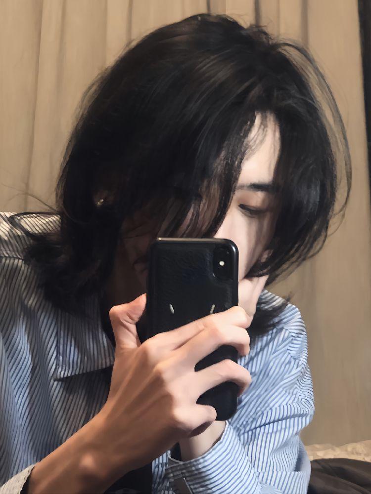 남자 장발가발 남성 내츄럴 긴머리 통가발 내추럴블랙 + 헤어 네트 - 상세 이미지 4