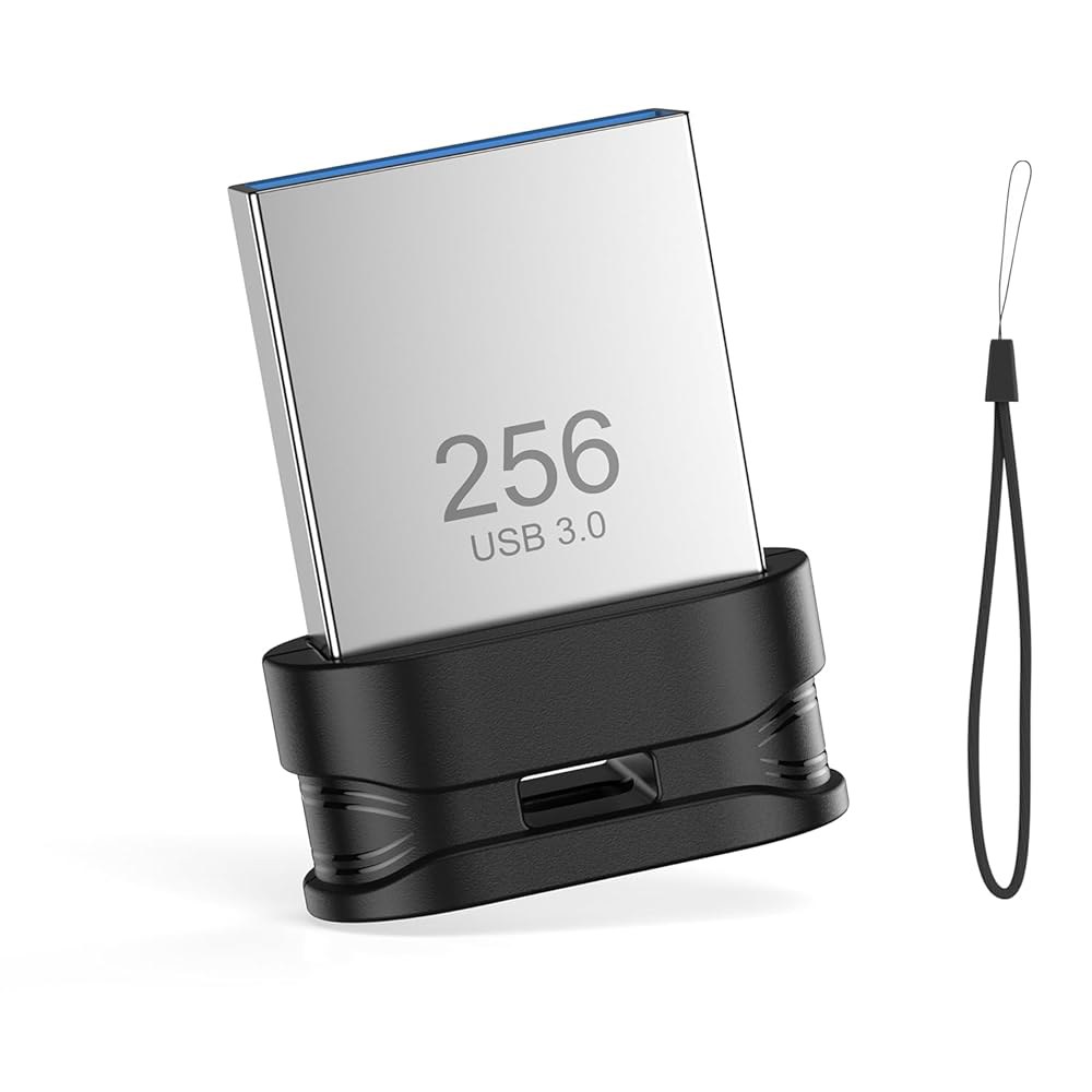 256GB USB 3.0 플래시 드라이브, 미니 구멍 드라이브 메모리 컴퓨터 썸 노트북 블랙 휴대용 보관, 랜야드 플러그 스틱 TV용, 앤 스틱, 방수 스마트 플레이 64GB - 상품 이미지
