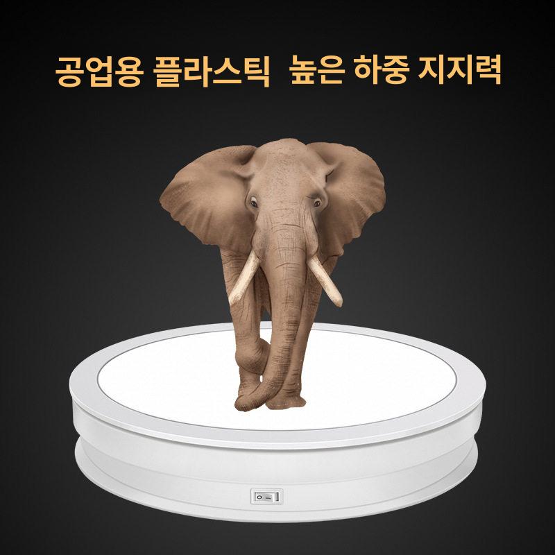 LED 턴테이블 소품 촬영용 연출 전시대 스탠드 영상촬영 조명회전판 발광 원형 사진 - 상세 이미지 5