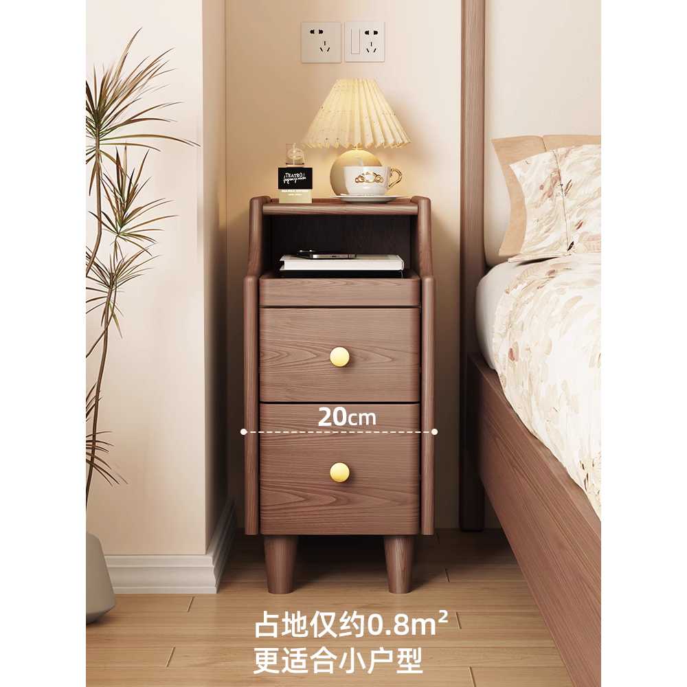 틈새 수납장 선반 캐비닛 사이드 침실 서랍 원목 협탁 20CM - 상세 이미지 3