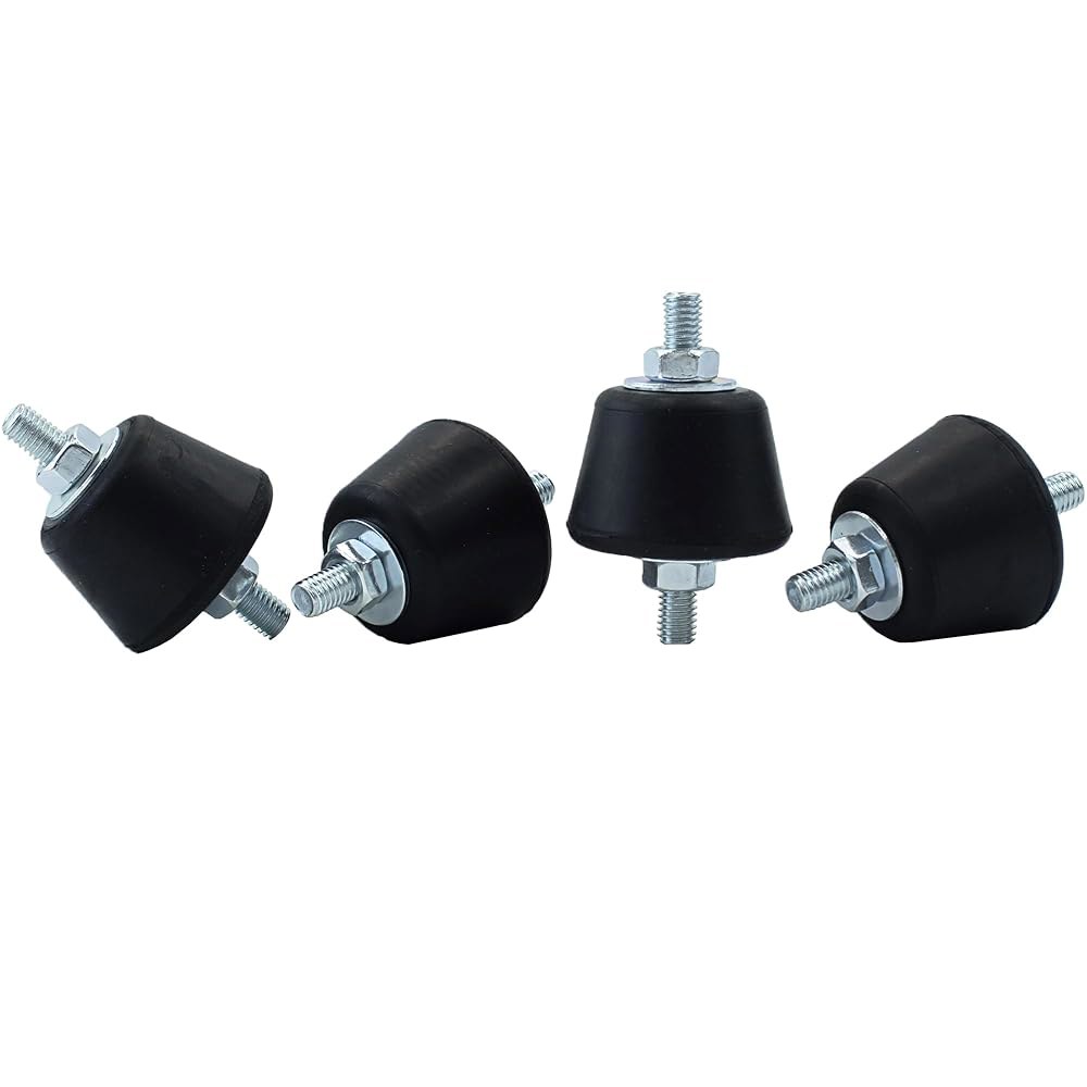 히자콤 M8 40x26mm 고무 아이솔레이터 마운트, 발전기, 압축기, 모터 엔진, 펌프용 이중 스터드 방지 마운트 4개 D40 H26mm - 상품 이미지
