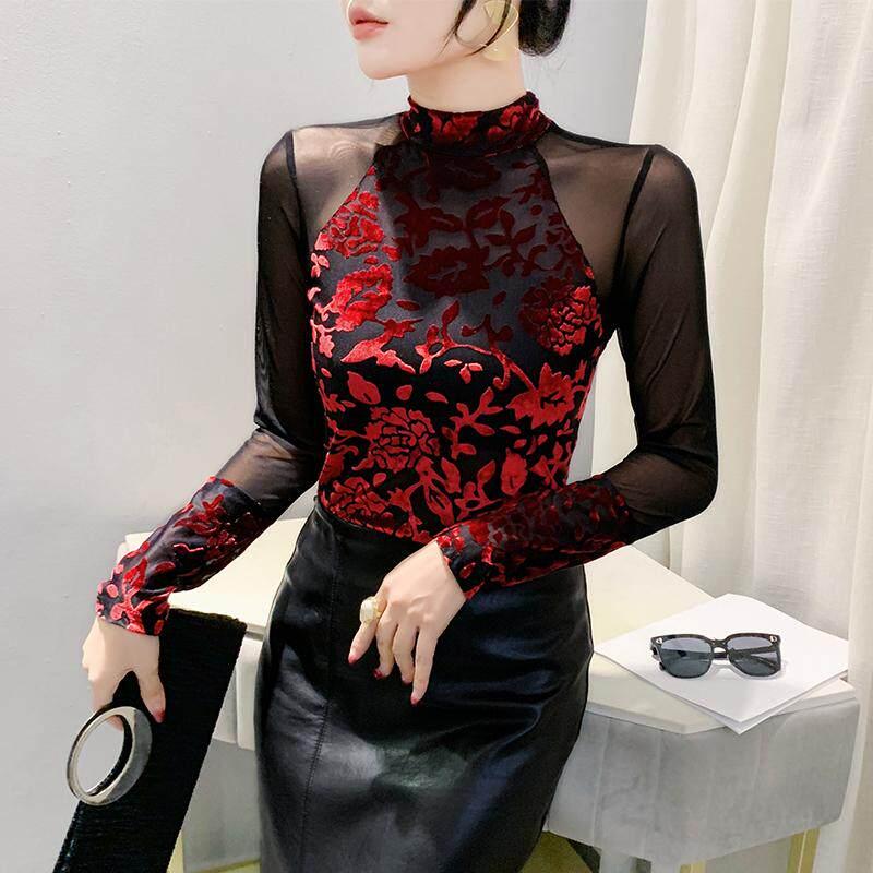 라틴댄스복 망사 반목티 차밍댄스 반목 댄스복 - 상세 이미지 4