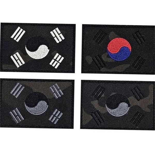택티컬 밀리터리 태극기 패치 건곤감리 멀티캠 태극기 패치 아웃도어 군용 - 상품 이미지