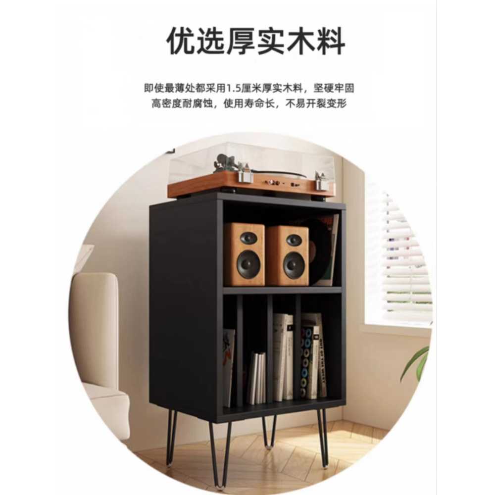 턴테이블 받침대 오디오랙 LP LP플레이어 용 CD 장식장 - 상세 이미지 3