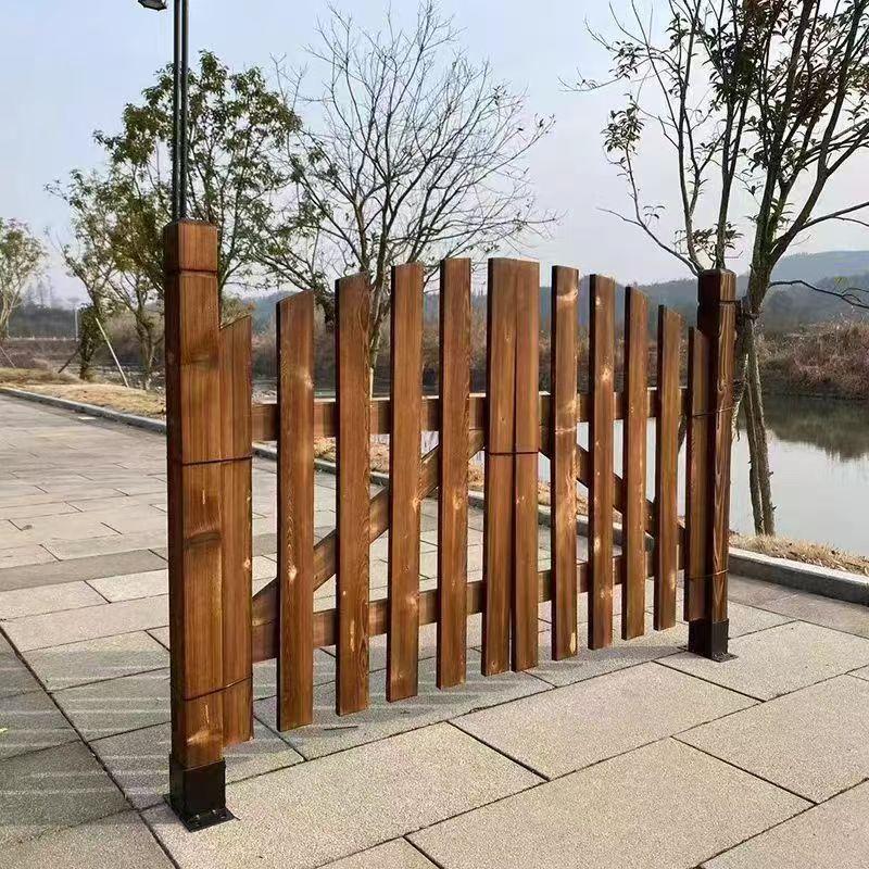 전원주택 우드도어 방부목 게이트 출입구 야외 펜스 정원문 나무대문 현관문 탄화 - 상품 이미지