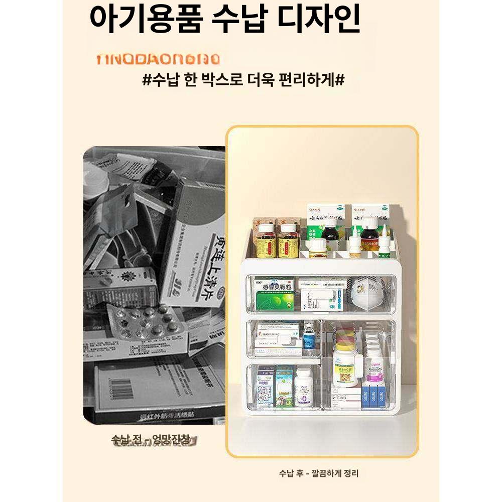 소형 수납장 엔틱 정리함 클래식 서랍장 캡슐 선반 약 가구 소품 틈새 투명 앤틱 복도 - 상세 이미지 3