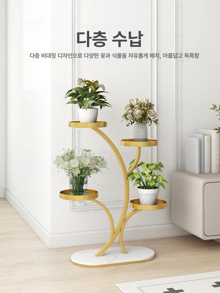 화분대 정리대 발코니 거치대 식물 다층 실내 인테리어 거실화분선반 빈티지 장식 - 상세 이미지 3