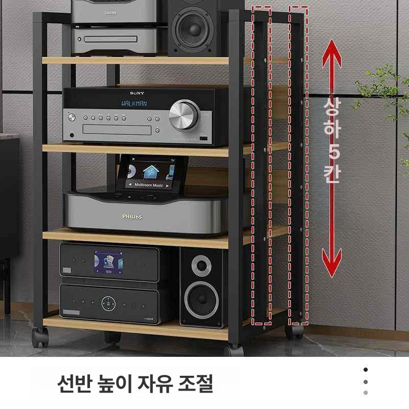 오디오 캐비닛 협탁 거치대 보관 코너장 거실장 정리함 선반 인테리어 바이닐 레코드 - 상세 이미지 4