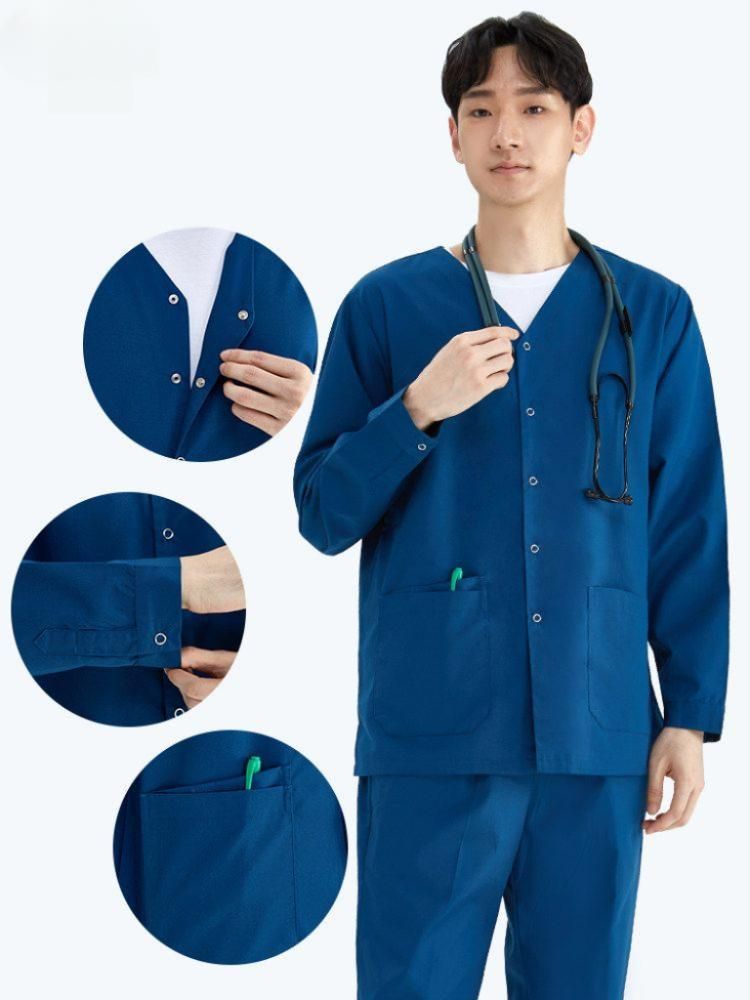 병원 긴팔 수술복 수술실 진료복 의사 반팔 가운 착용감 근무복 간호복세트 - 상세 이미지 3