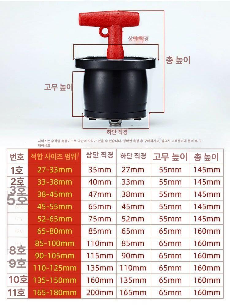 배관 메꾸라 고무 임시 마개 배수구 - 상세 이미지 4