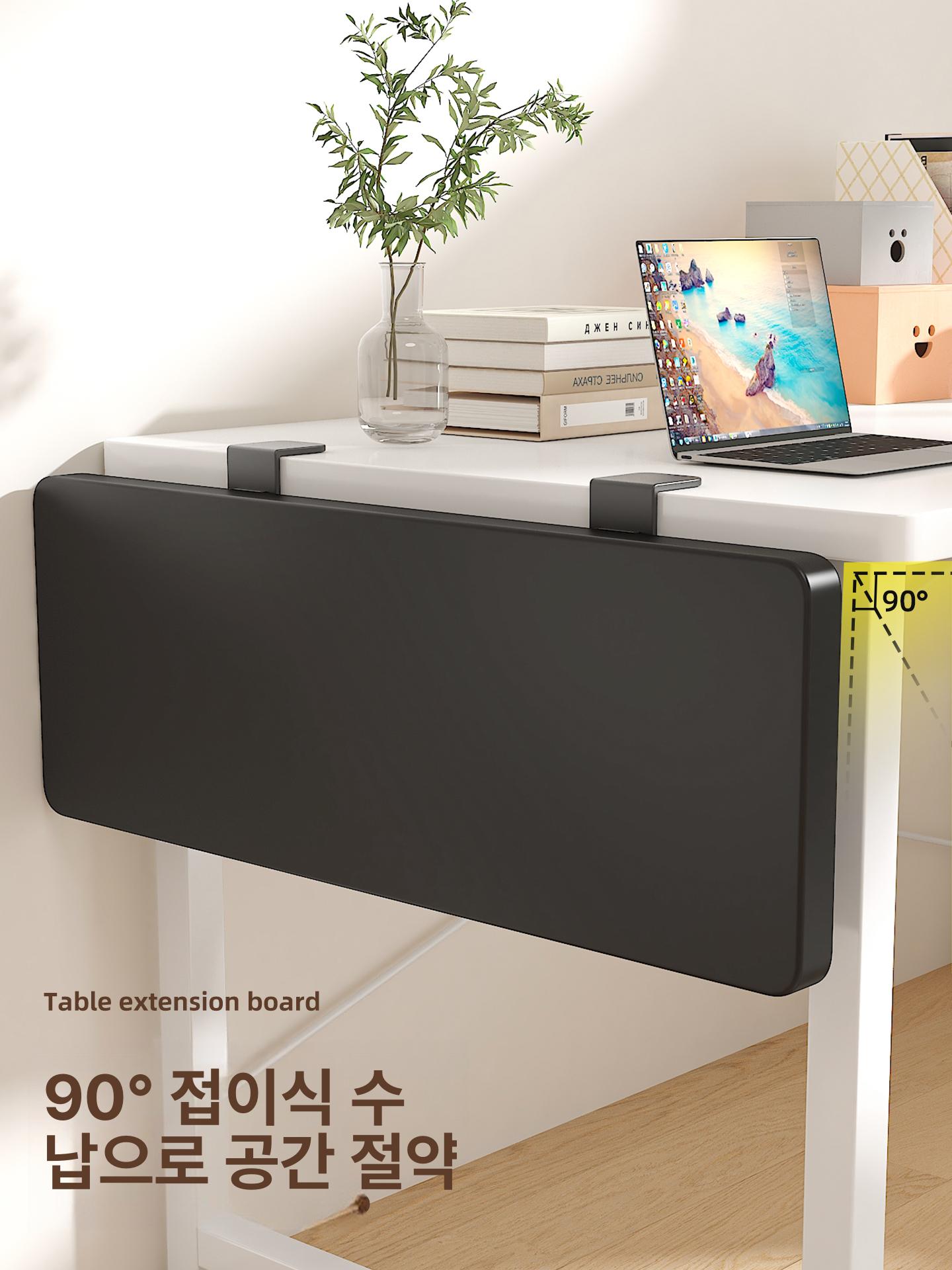 접이식 식탁 무타공 공간활용 사각 탁자 프레임 상판 다용도 확장보드 연장선반 - 상세 이미지 4