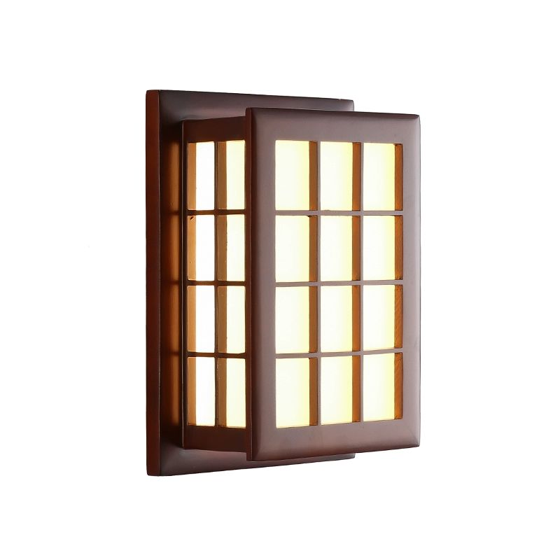 복고풍 조명 한옥 광원 일본식 따뜻한 엔틱 레트로 빈티지 등불 벽램프 사각벽등 - 상세 이미지 5