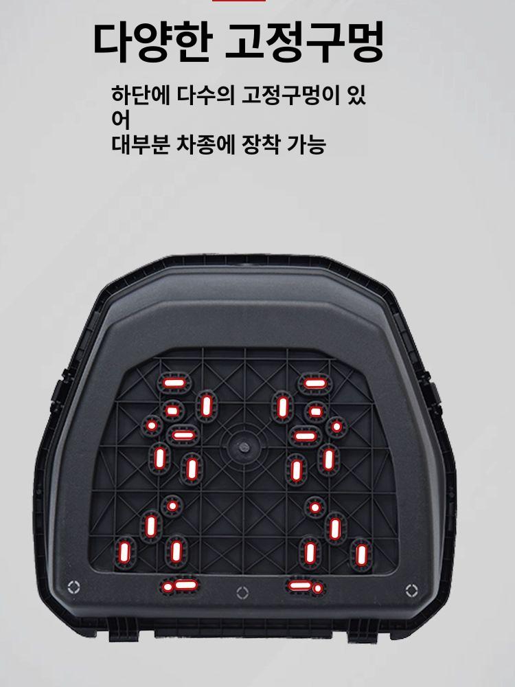 경량 오토바이탑박스 리어백 알루미늄 트렁크 수납 바이크 테일 사이드백 배달박스 - 상세 이미지 3