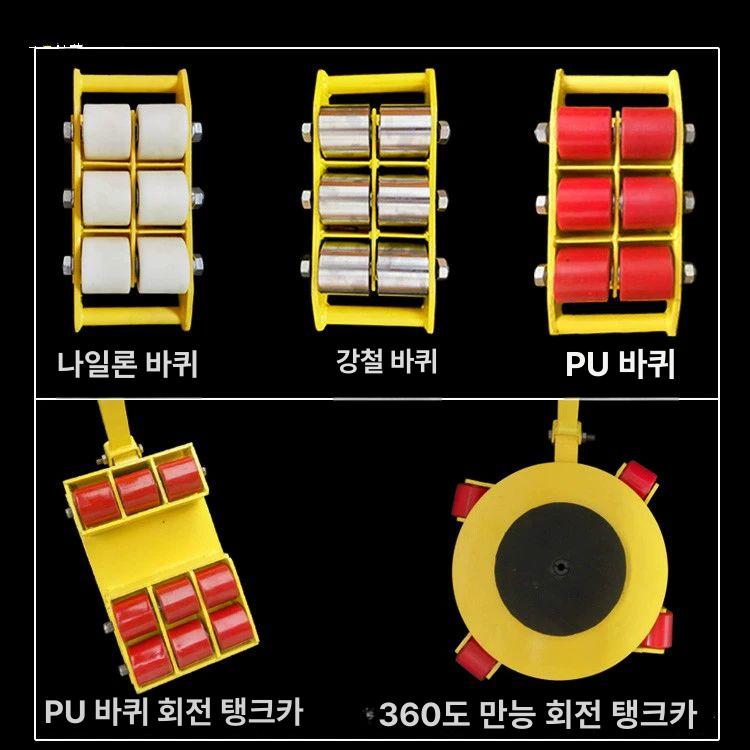 3톤 바퀴 캐스터 고무 고하중 대차 산업용 고중량 운반 직향 보강형 직진 방향전환 - 상세 이미지 2