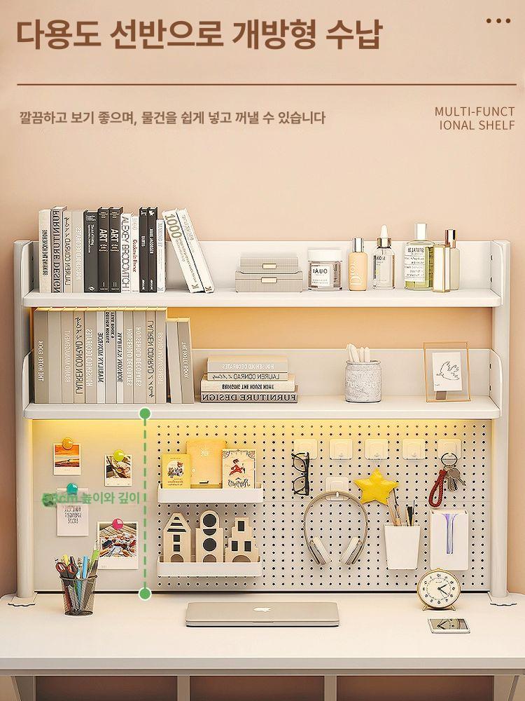 책상 책꽂이 원목 책파티션 데스크 칸막이 홀더 선반 간이 수납함 책장파티션 - 상세 이미지 2