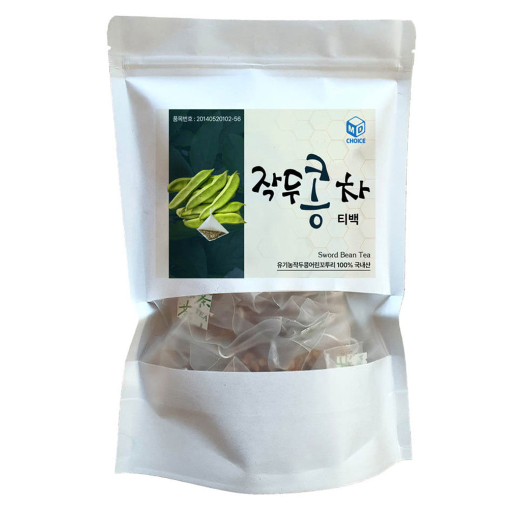 100% 국내산 압력으로 볶은 유기농 무농약 작두콩 어린꼬투리차 90티백 - 상품 이미지