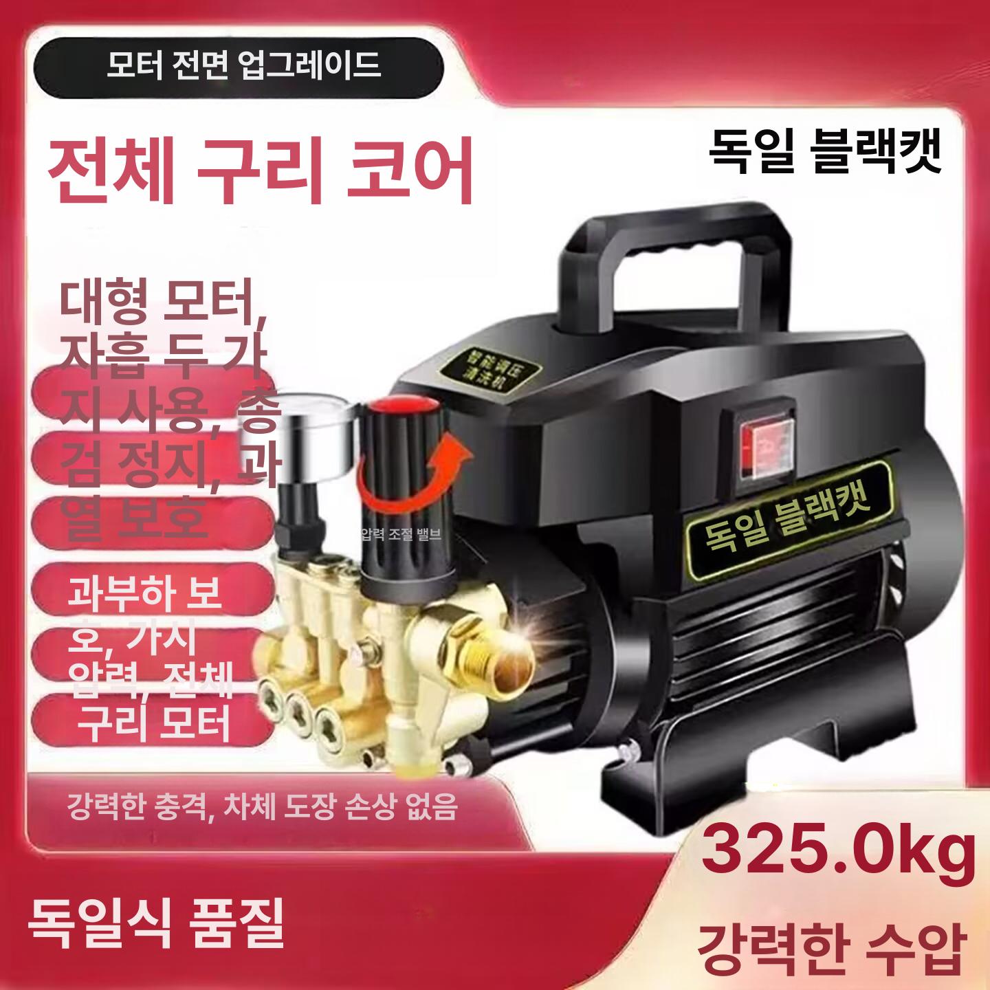 휴대용 세차기 분사기 고출력 고압세척기 펌프 전기 초강력 고압세차건 호스 노즐 - 상세 이미지 3