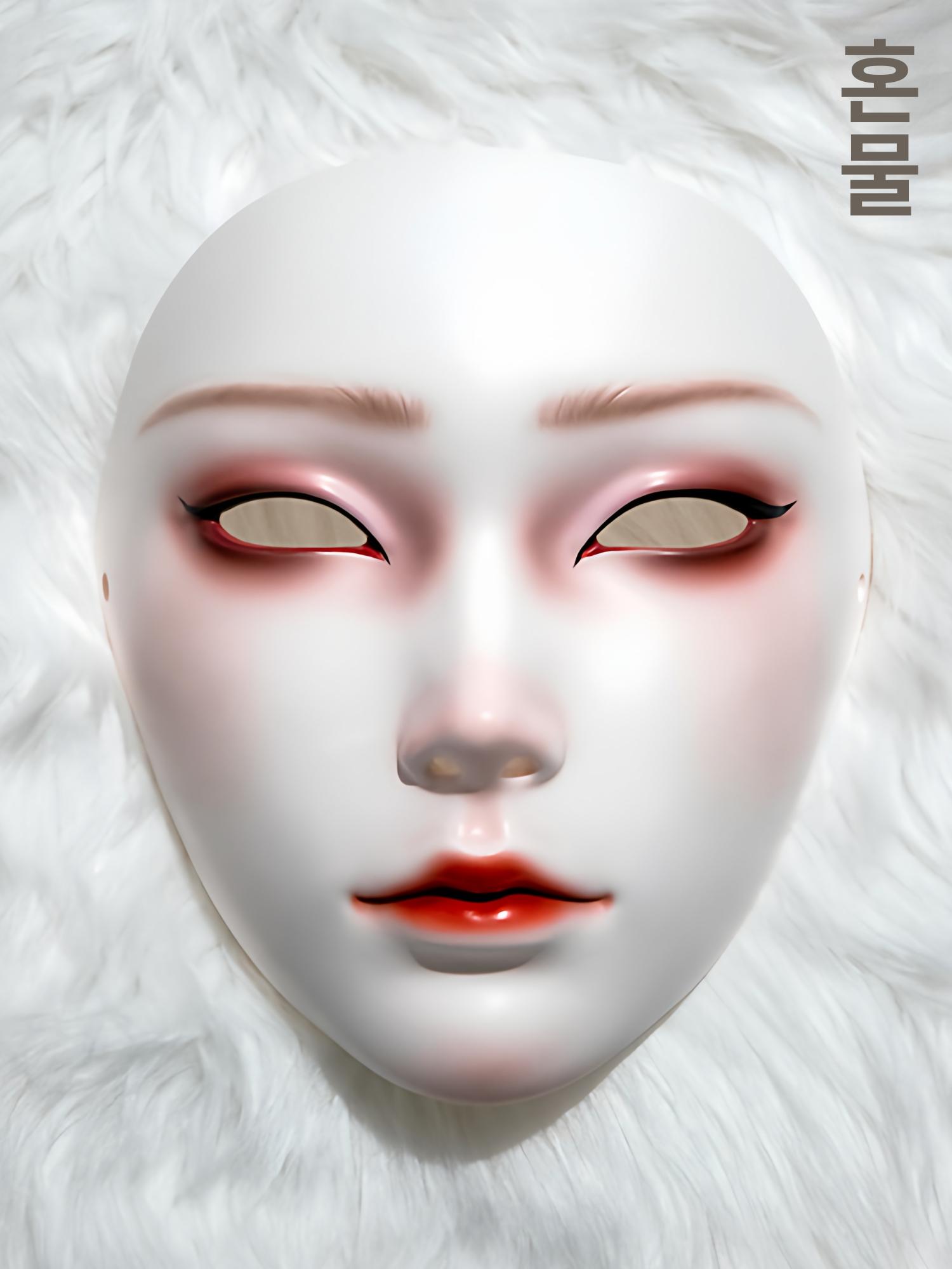 마스크 가면 실리콘 리얼 코스프레 변장 할로윈 분장 고퀄리티 여자얼굴 연극 공연 - 상세 이미지 2