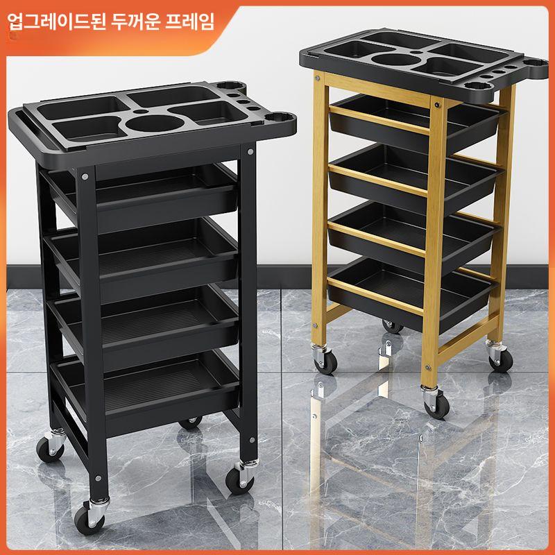 스텐 가위정리대 미용실트레이 바퀴 스테인레스 수납 도구 미용츄레이 서랍장 - 상세 이미지 2