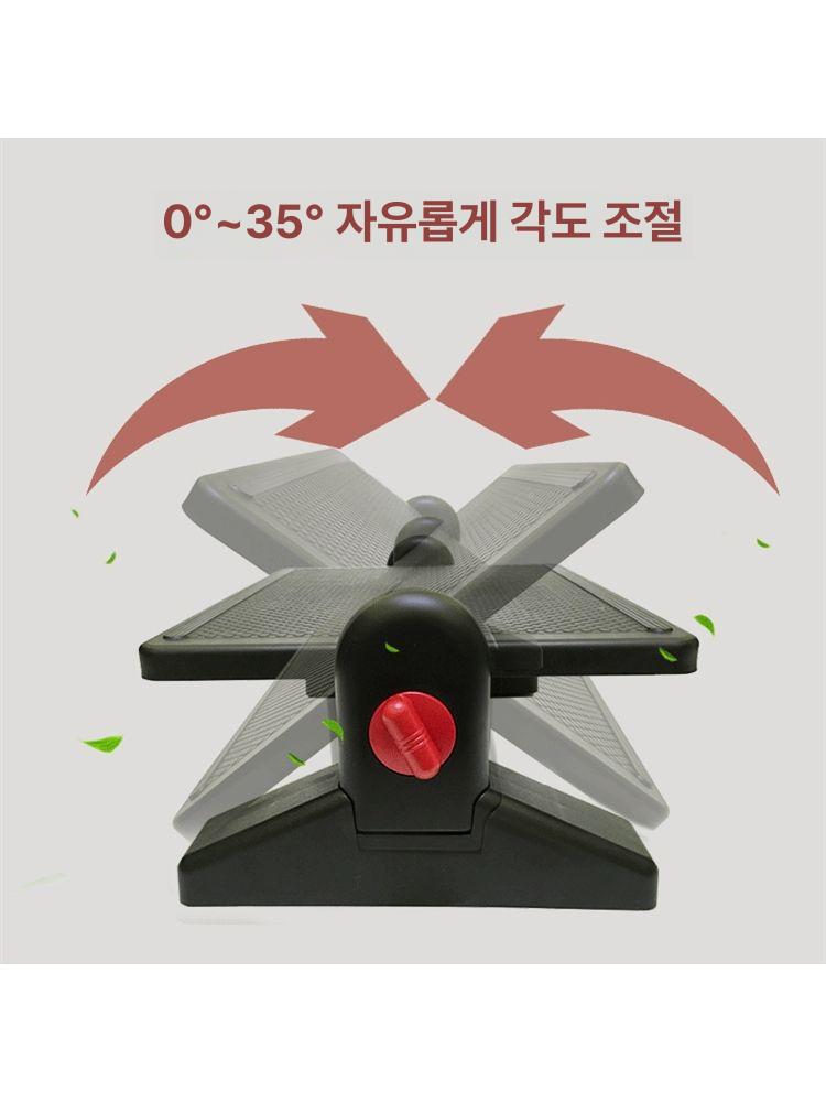 각도조절 발받침대 사무용 2단 높이 조절발 책상발판 발판대 발거치대 미끄럼방지 - 상세 이미지 4