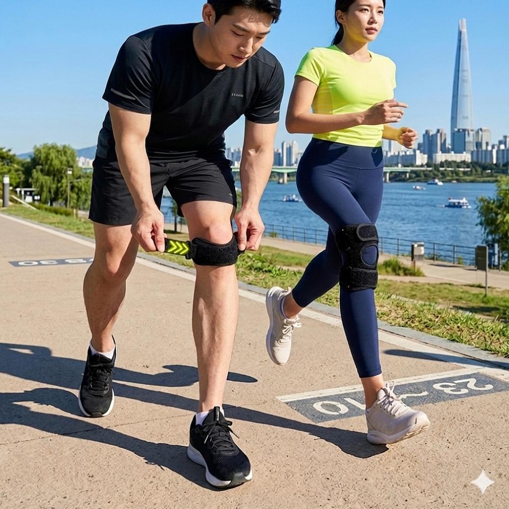 무릎 슬개골 보호대 부상방지 스포츠 1P - 상품 이미지