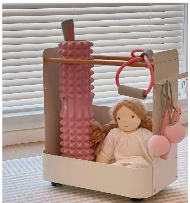 요가 매트 정리함 이동식 홈트 필라테스 보관함 수납 - 상품 이미지