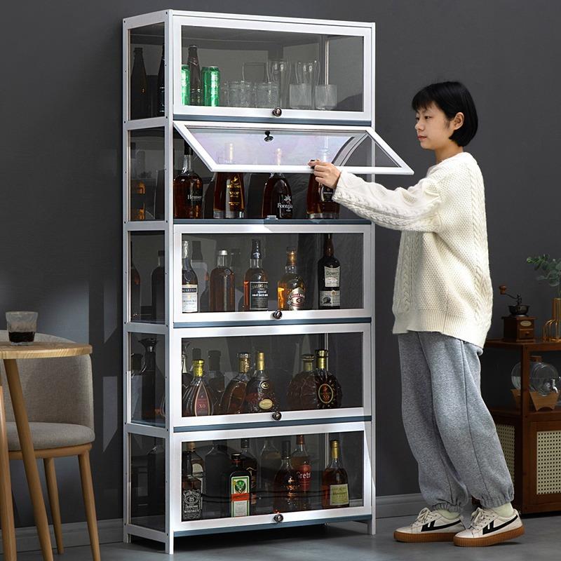높은 선반 투명 인테리어 아크릴 모던 거실장 수납 북유럽 조립 받침대 카페 현관 - 상세 이미지 2