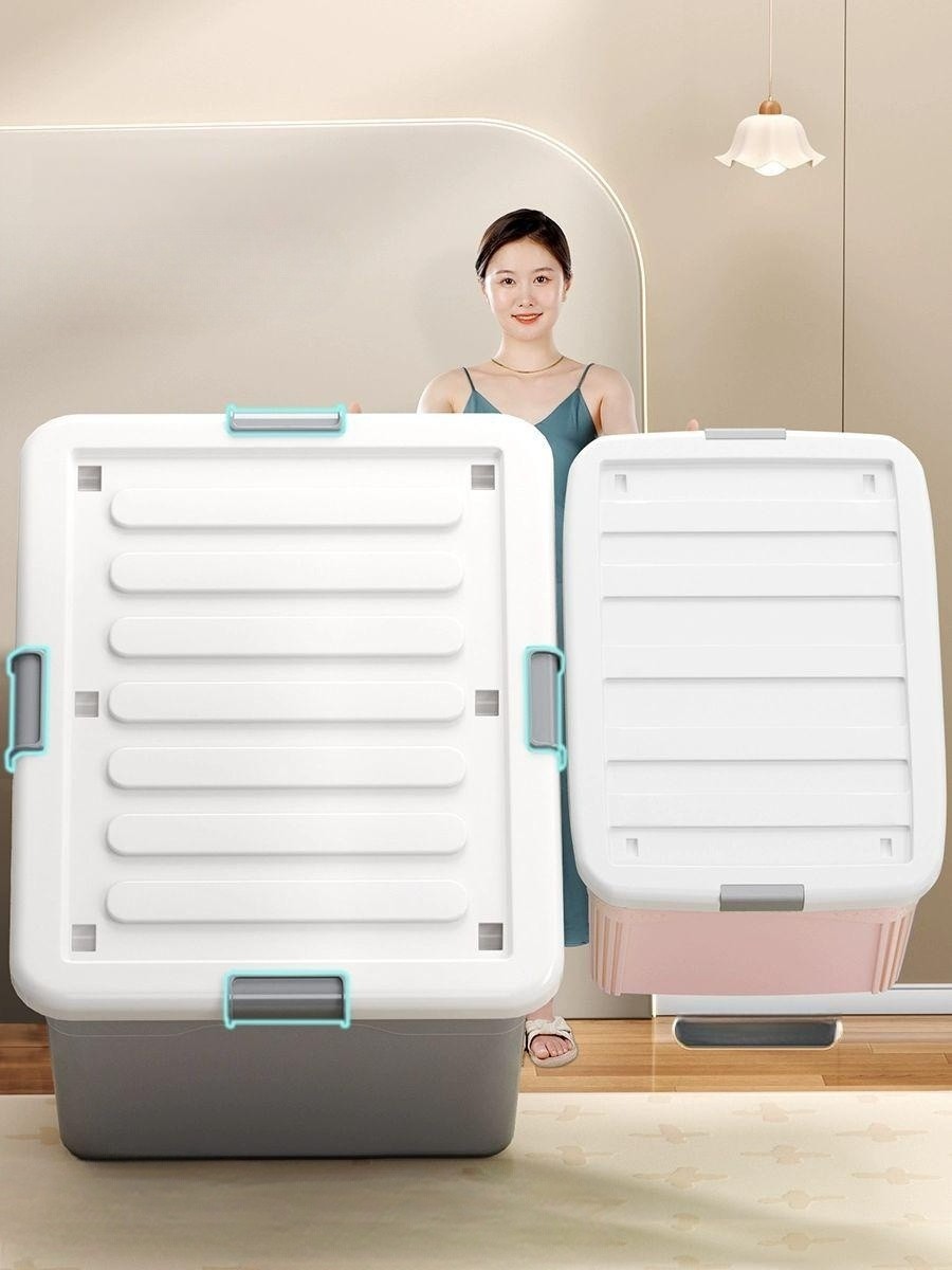 대용량 초대형수납함 상자 초대형리빙박스 보관함 투명 점보 - 상품 이미지