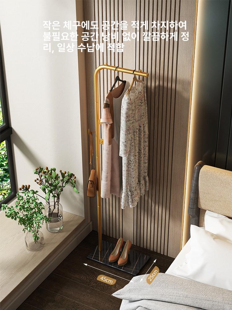 스탠드형 옷걸이대 현관 겨울옷행거 옷방정리 아이방 사무실 세워놓는옷걸이 - 상세 이미지 3