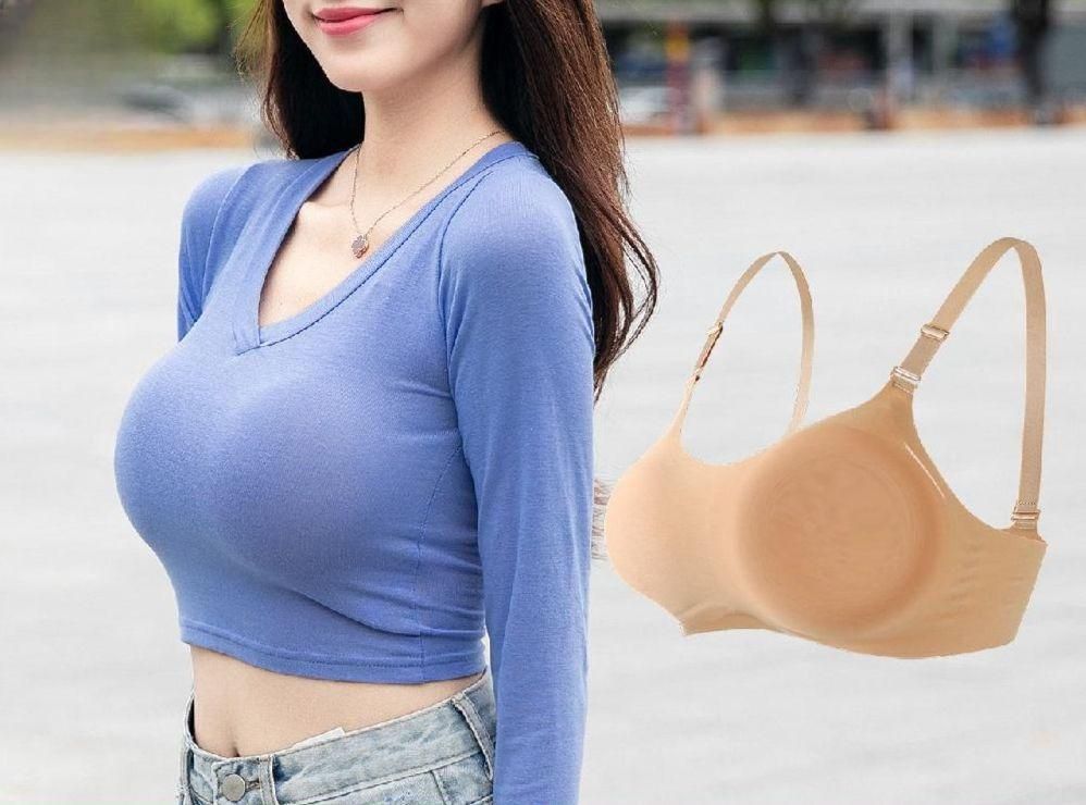실리콘 뽕브라 여장 패드 셔츠식 보정 튬 남자 가벼운 컵 분리형 코스튬 - 상세 이미지 2