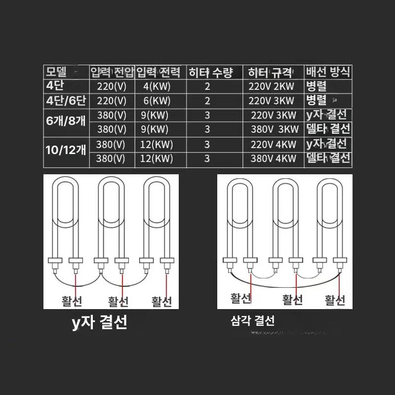 온수 히터봉 전기 220v 6kw 380v 4kw 물히터 - 상세 이미지 5