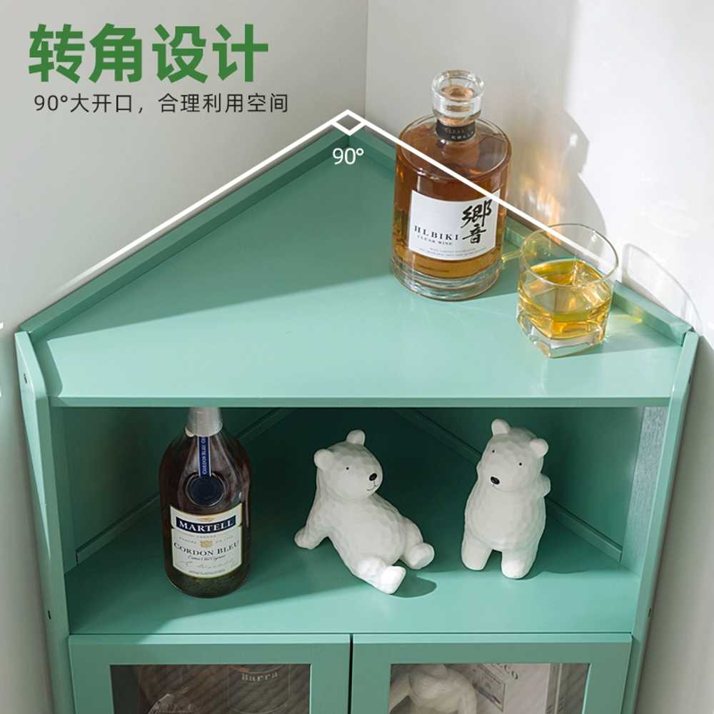 주방 코너장 찬장 차 와인 용 코너장식장 다도 원목 수납 이미지 6