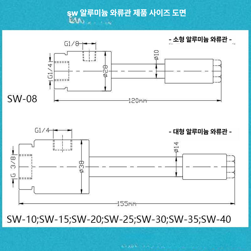 쿨러 튜브 알루미늄 냉각기 유형 성능 파이프 액체 방열판 - 상세 이미지 5