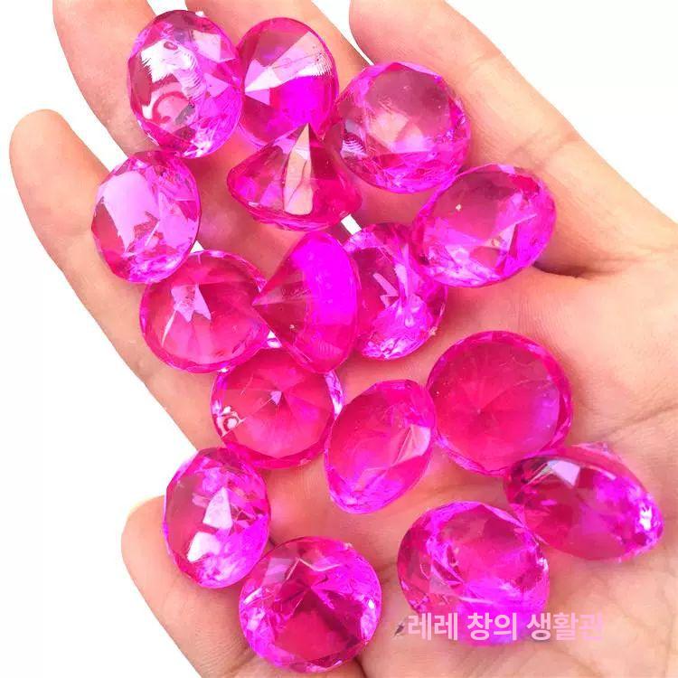 투명 크리스탈 아크릴 보석 모형 인조 다이아몬드 촬영 혼합 100개 - 상세 이미지 5