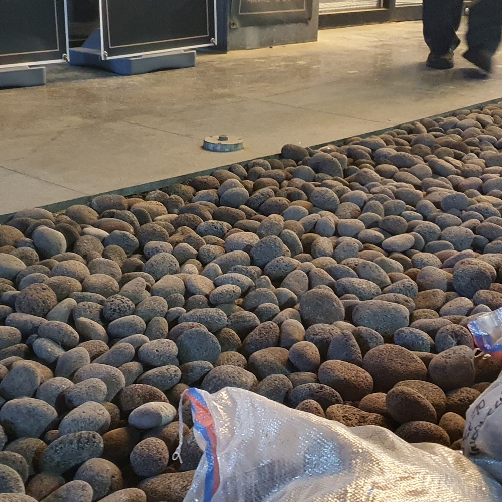 라바스톤 에그스톤 붉은색 (volcanic pebble ) 15kg대포장 이미지 8